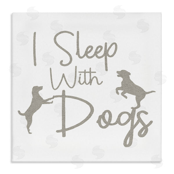stupell industries Stupell Studio | I Sleep With Dogs Funny Pet Phrase Wall Art