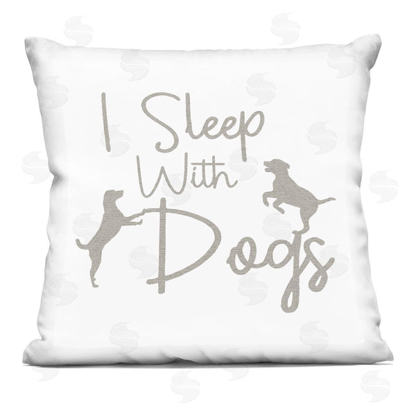 stupell industries Stupell Studio | I Sleep With Dogs Funny Pet Printed Throw Pillow