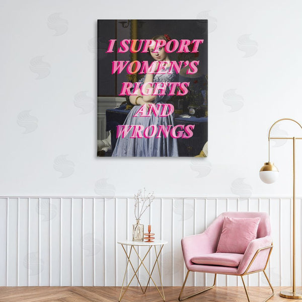 Stupell Industries Stupell Studio | I Support Women's Rights & Wrongs Wall Art