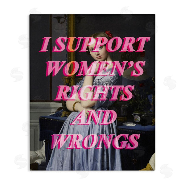 stupell industries Stupell Studio | I Support Women's Rights & Wrongs Wall Art