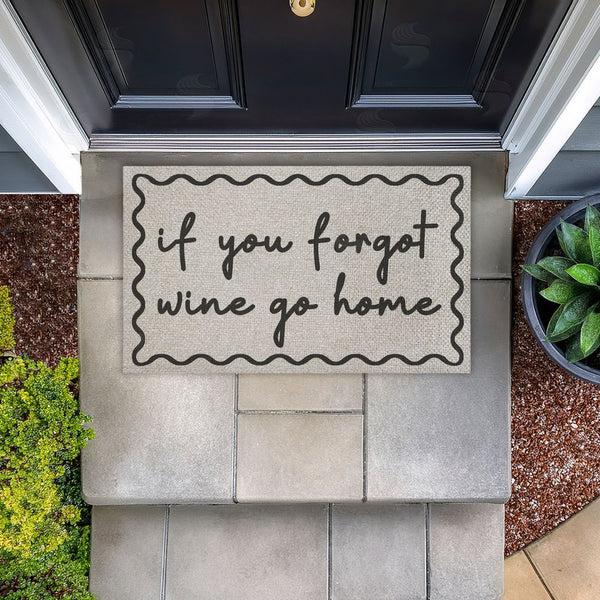 Stupell Industries Stupell Studio | If You Forgot Wine Go Home Faux Sisal Door Mat