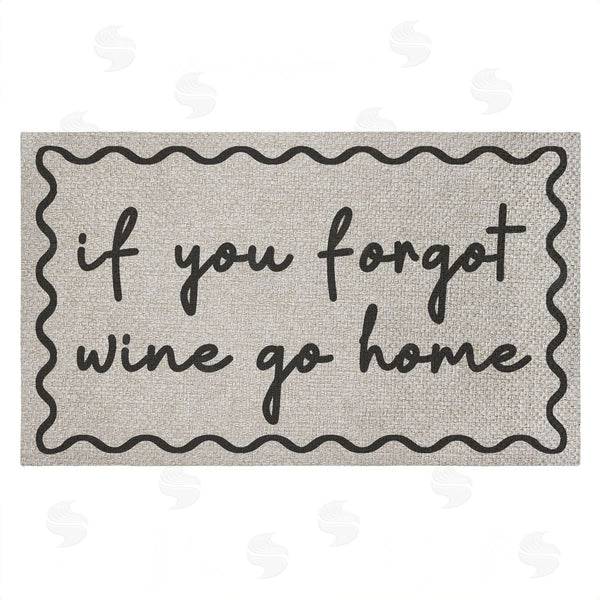 stupell industries Stupell Studio | If You Forgot Wine Go Home Faux Sisal Door Mat