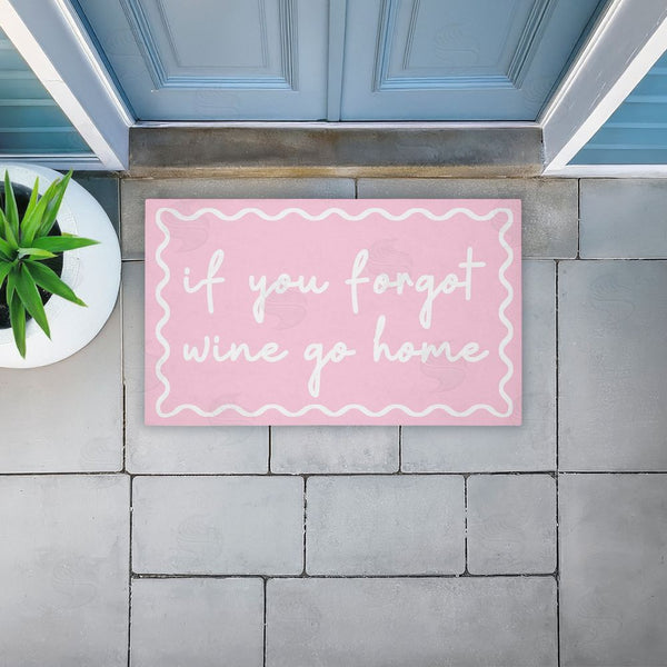Stupell Industries Stupell Studio | If You Forgot Wine Pink Non-Woven Door Mat