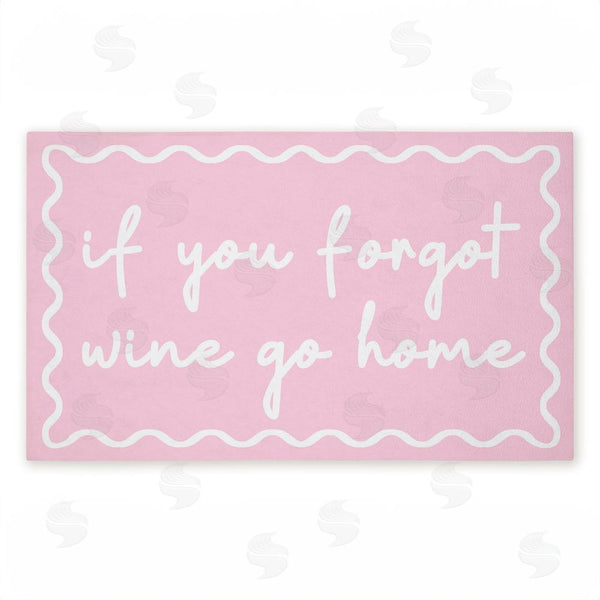 stupell industries Stupell Studio | If You Forgot Wine Pink Non-Woven Door Mat
