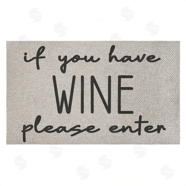 stupell industries Stupell Studio | If You Have Wine Enter Faux Sisal Door Mat