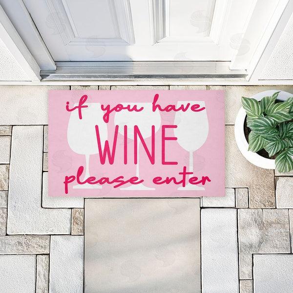Stupell Industries Stupell Studio | If You Have Wine Greeting Non-Woven Door Mat