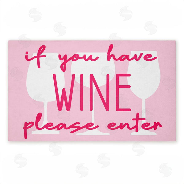 stupell industries Stupell Studio | If You Have Wine Greeting Non-Woven Door Mat