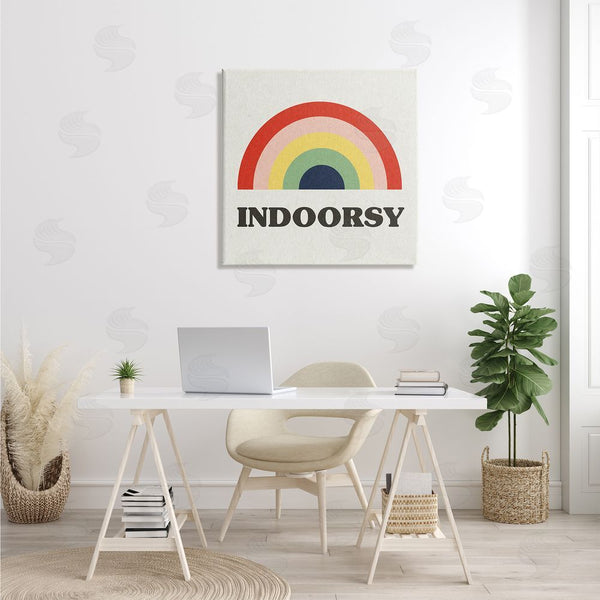 Stupell Industries Stupell Studio | Indoorsy Text Retro Pop Rainbow Over Neutral Wall Art