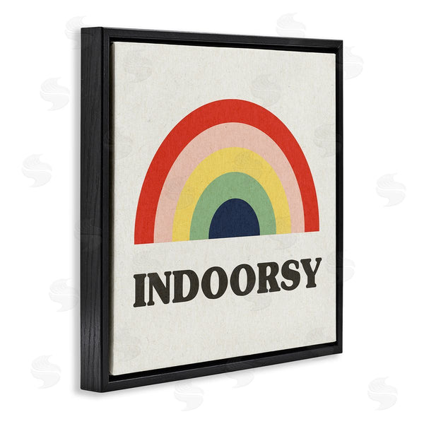 Stupell Industries Stupell Studio | Indoorsy Text Retro Pop Rainbow Over Neutral Wall Art