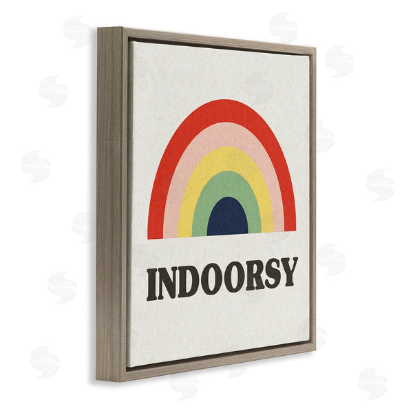 Stupell Industries Stupell Studio | Indoorsy Text Retro Pop Rainbow Over Neutral Wall Art
