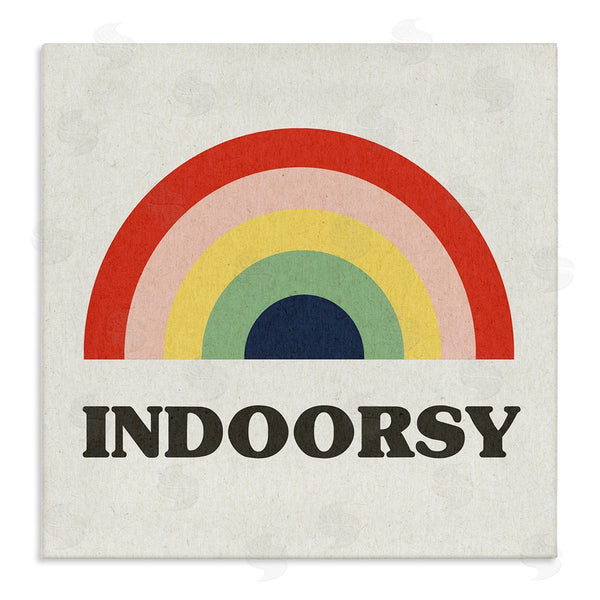 stupell industries Stupell Studio | Indoorsy Text Retro Pop Rainbow over Neutral Wall Art