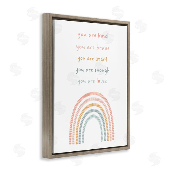Stupell Industries Stupell Studio | Inspirational Pastel Rainbow Wall Art
