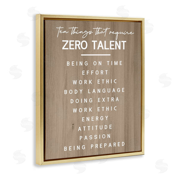 Stupell Industries Stupell Studio | Inspirational Zero Talent