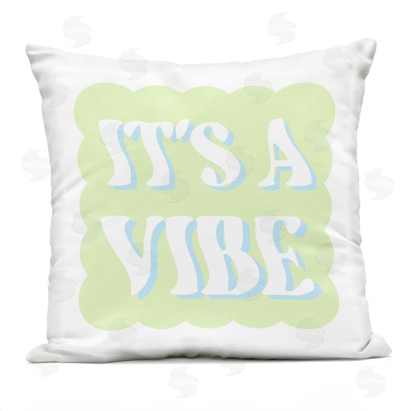 Stupell Industries Stupell Studio | It's A Vibe Green Retro Wavy Phrase Typography Printed Throw Pillow