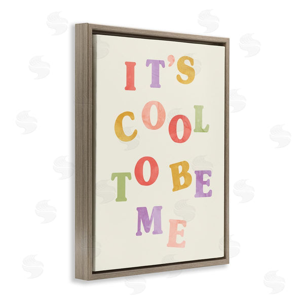 Stupell Industries Stupell Studio | It's Cool To Be Me Retro Inspirational Phrase Wall Art