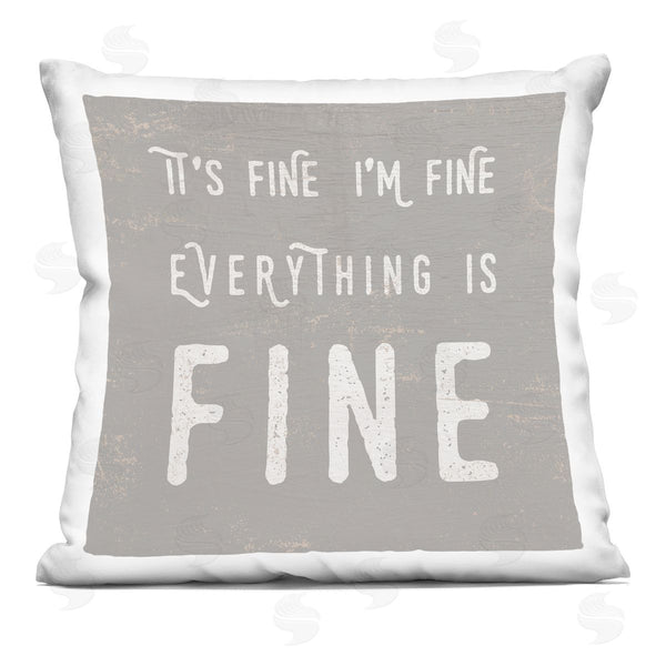 stupell industries Stupell Studio | It's Fine Everything's Fine Printed Throw Pillow