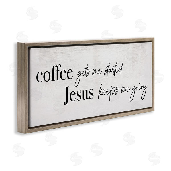 Stupell Industries Stupell Studio | Jesus Keeps Me Going Phrase Coffee Drink Inspired