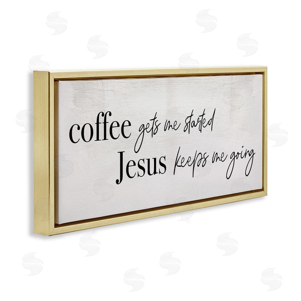 Stupell Industries Stupell Studio | Jesus Keeps Me Going Phrase Coffee Drink Inspired
