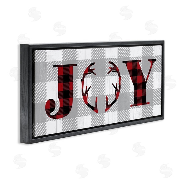 Stupell Industries Stupell Studio | Joy Antler Buffalo Plaid Design