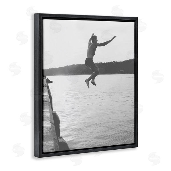 Stupell Industries Stupell Studio | Jumping In Lake Photography Wall Art