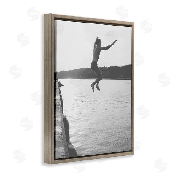 Stupell Industries Stupell Studio | Jumping In Lake Photography Wall Art