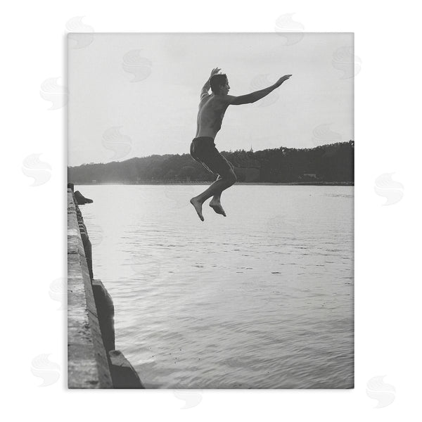 stupell industries Stupell Studio | Jumping in Lake Photography Wall Art