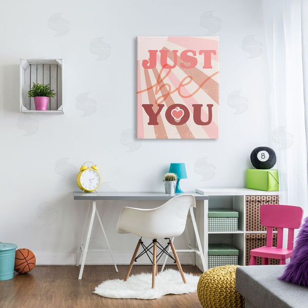 Stupell Industries Stupell Studio | Just Be You Bold Encouragement Sunrays Heart Wall Art
