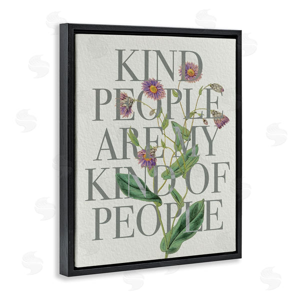 Stupell Industries Stupell Studio | Kind People Are My People Phrase Purple Wild Flowers