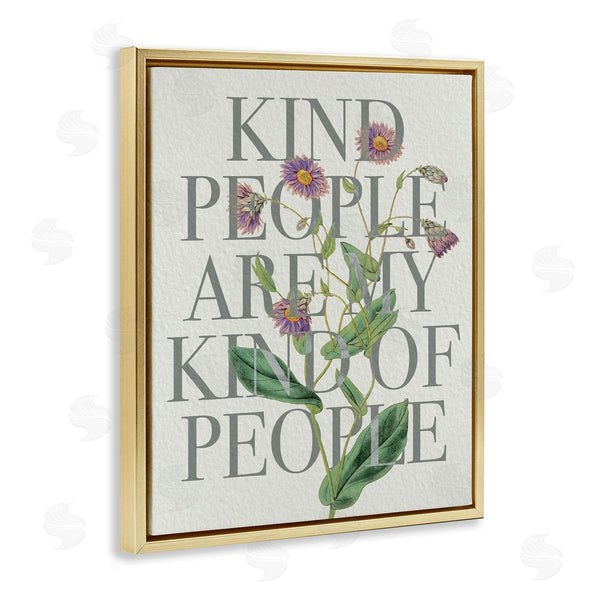 Stupell Industries Stupell Studio | Kind People Are My People Phrase Purple Wild Flowers