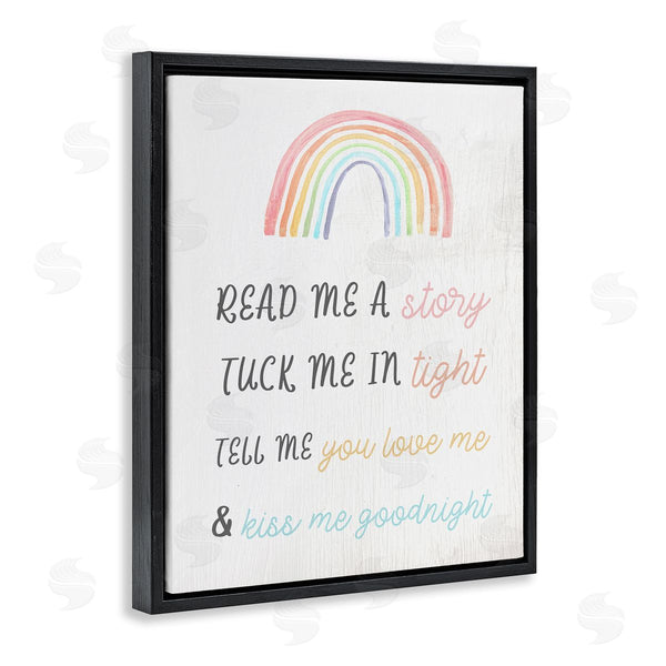 Stupell Industries Stupell Studio | Kiss Me Goodnight Rainbow Children's Bedtime Sentiment Wall Art
