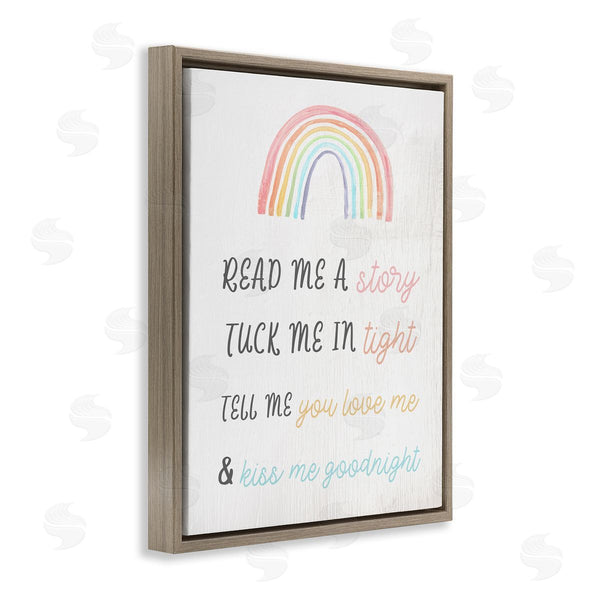 Stupell Industries Stupell Studio | Kiss Me Goodnight Rainbow Children's Bedtime Sentiment Wall Art