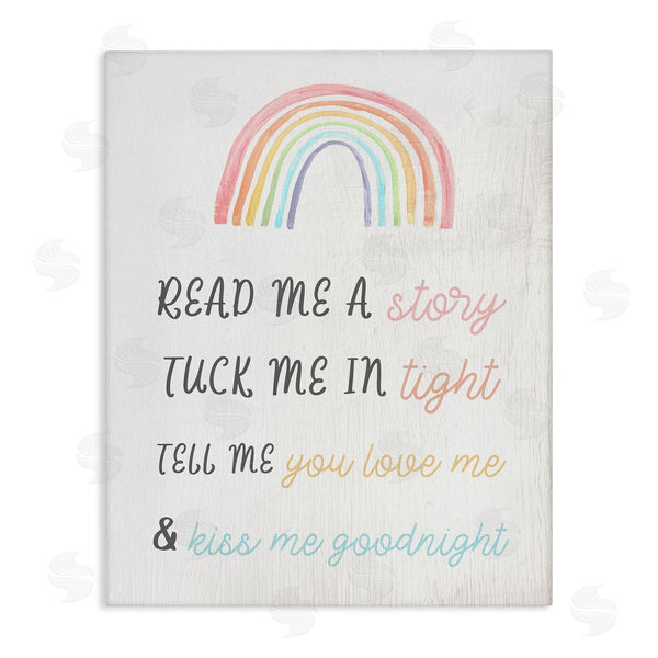 stupell industries Stupell Studio | Kiss Me Goodnight Rainbow Children's Bedtime Sentiment Wall Art