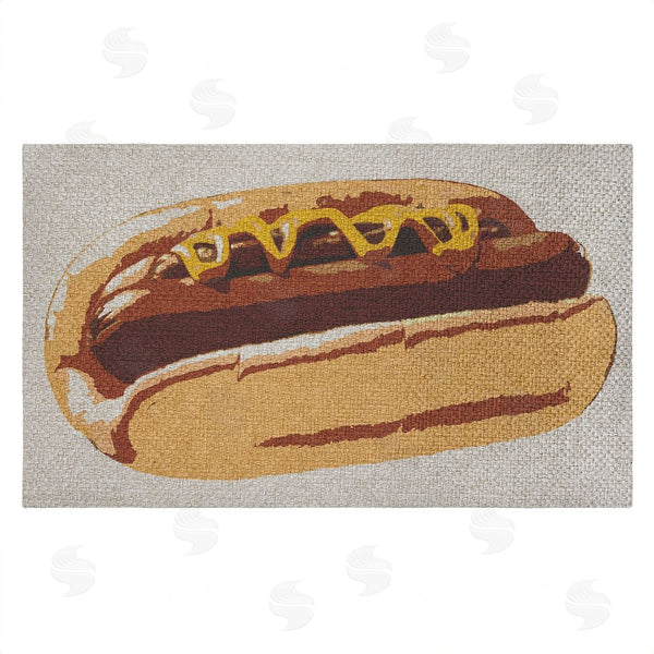 stupell industries Stupell Studio | Kitchen Pop Style Hotdog Faux Sisal Door Mat