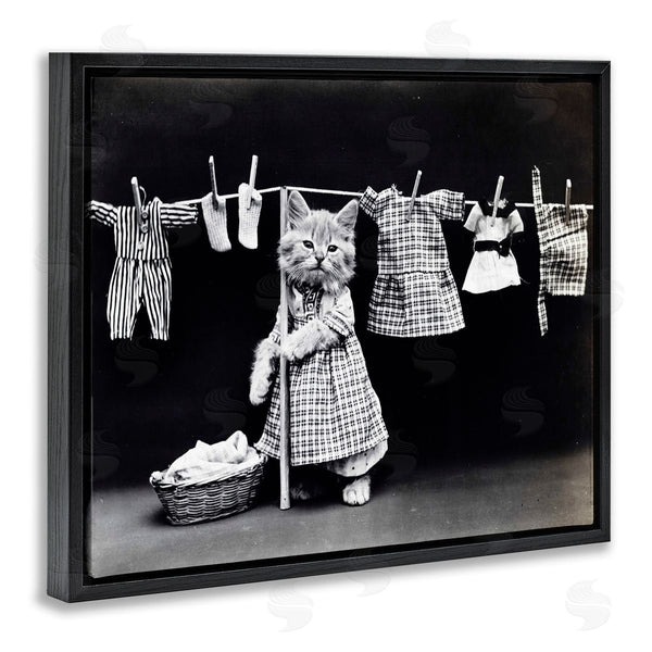 Stupell Industries Stupell Studio | Kitten Does The Laundry Wall Art