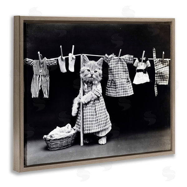 Stupell Industries Stupell Studio | Kitten Does The Laundry Wall Art