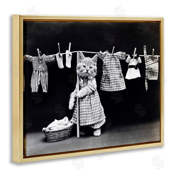 Stupell Industries Stupell Studio | Kitten Does The Laundry Wall Art