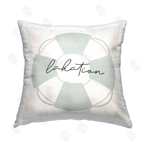 stupell industries Stupell Studio | Lakation Lake Phrase Printed Throw Pillow