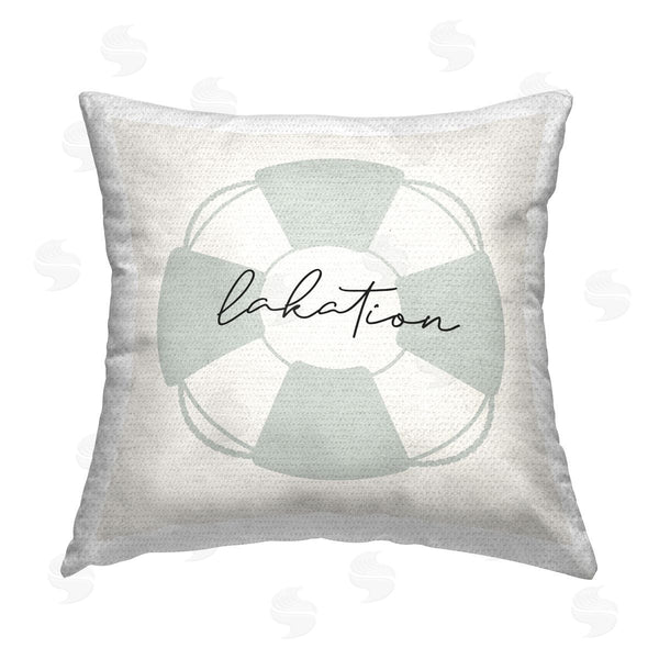 Stupell Industries Stupell Studio | Lakation Life Buoy Printed Throw Pillow