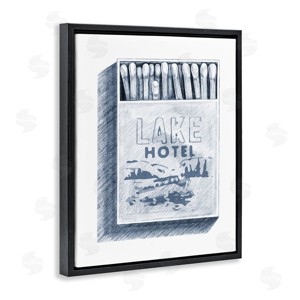 Stupell Industries Stupell Studio | Lake Hotel Matchbook Drawing Wall Art