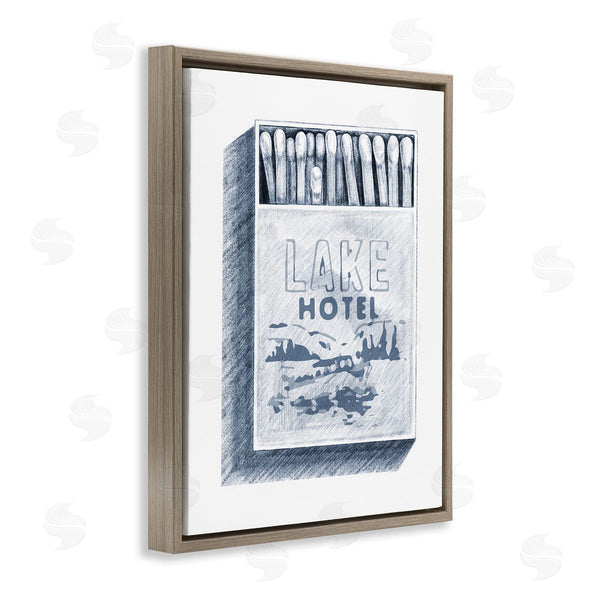 Stupell Industries Stupell Studio | Lake Hotel Matchbook Drawing Wall Art