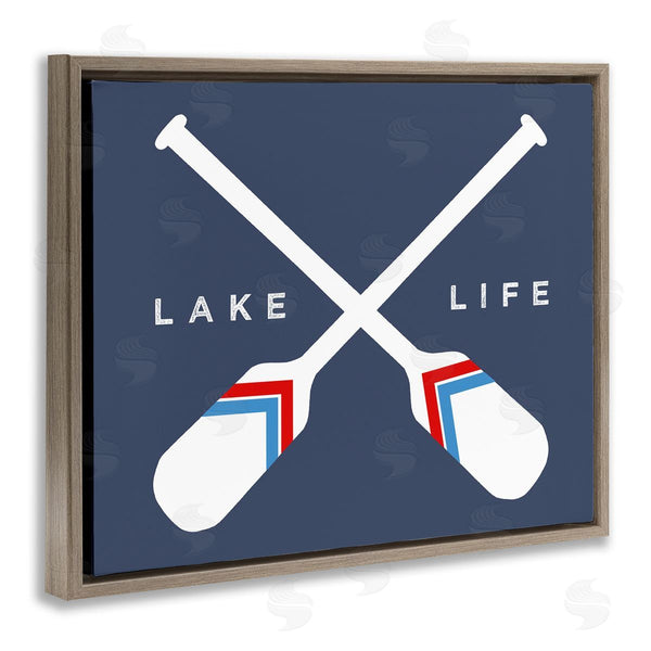 Stupell Industries Stupell Studio | Lake Life Crossed Nautical Paddle Oars Sports Sign Wall Art