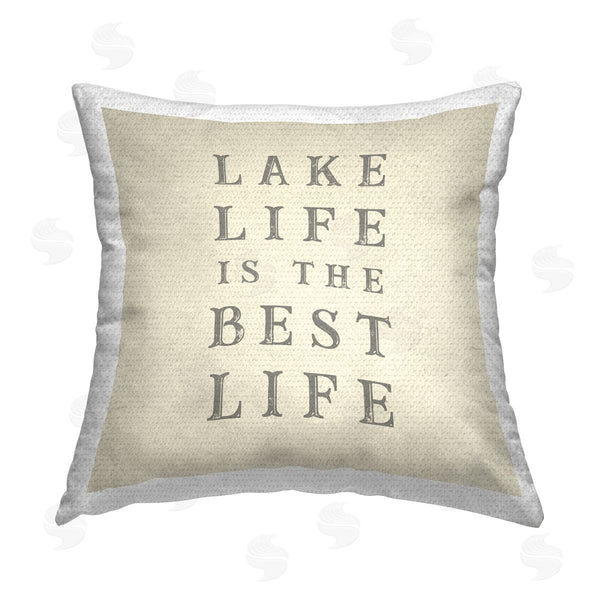 Stupell Industries Stupell Studio | Lake Life Is Best Printed Throw Pillow