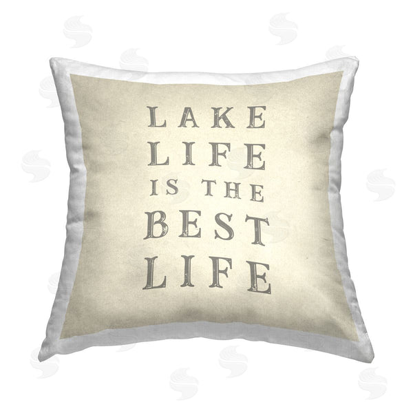 stupell industries Stupell Studio | Lake Life is Best Printed Throw Pillow