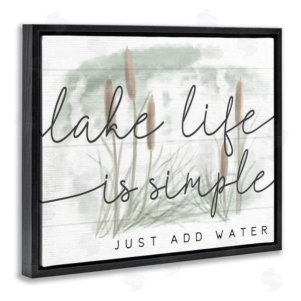 Stupell Industries Stupell Studio | Lake Life Simplicity Phrase Cattail Water Plants