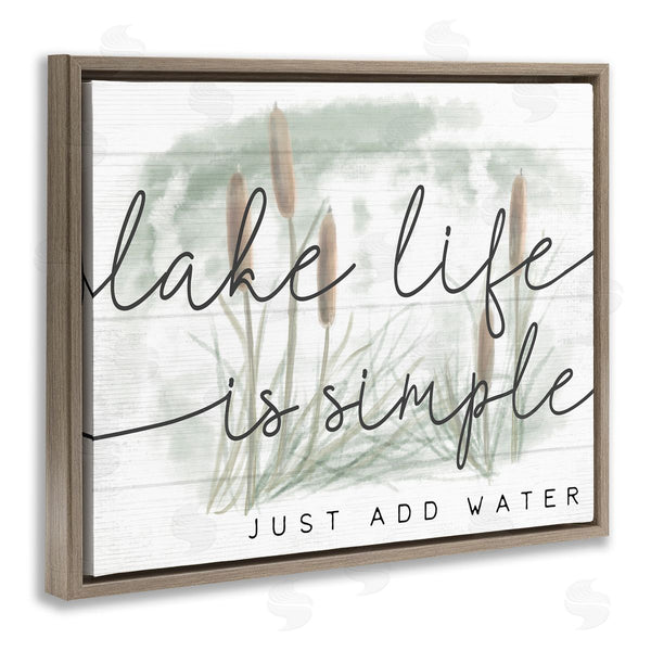 Stupell Industries Stupell Studio | Lake Life Simplicity Phrase Cattail Water Plants