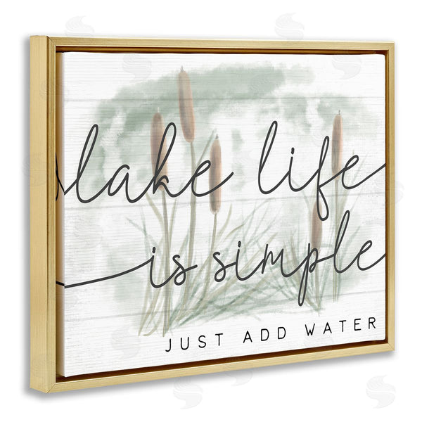 Stupell Industries Stupell Studio | Lake Life Simplicity Phrase Cattail Water Plants