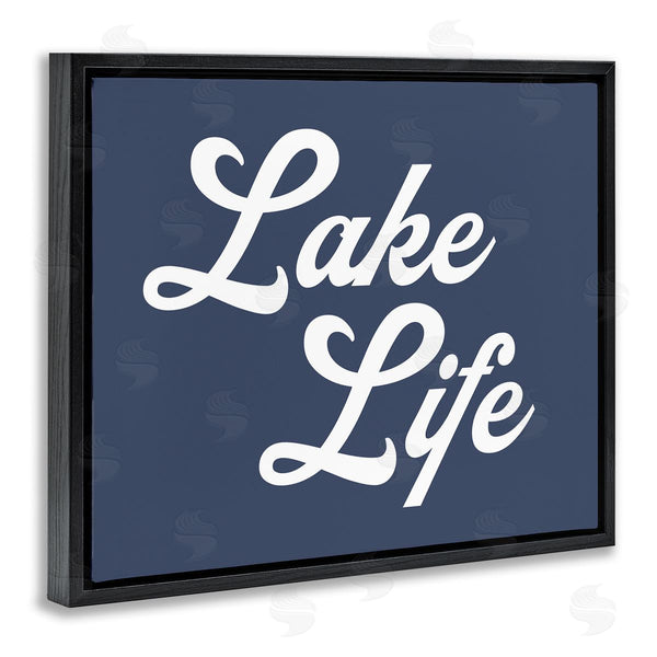 Stupell Industries Stupell Studio | Lake Life Solid Blue Wall Art