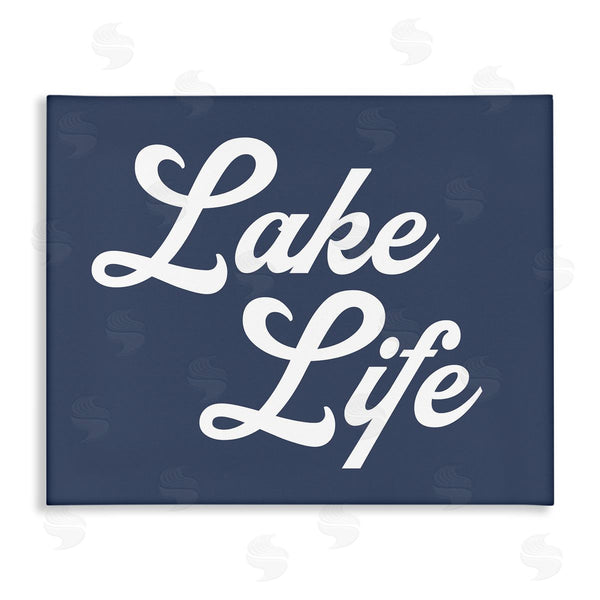 stupell industries Stupell Studio | Lake Life Solid Blue Wall Art