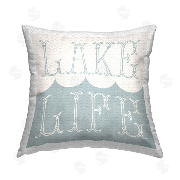 Stupell Industries Stupell Studio | Lake Life With Wave Printed Throw Pillow