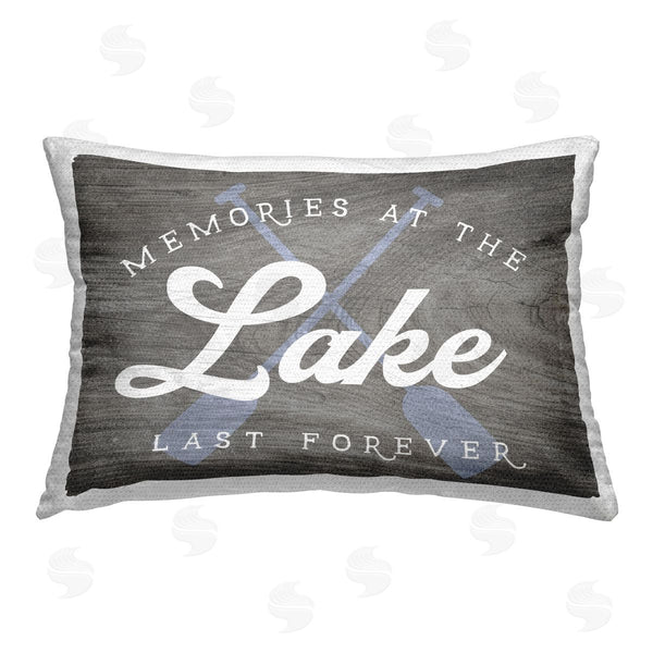 Stupell Industries Stupell Studio | Lake Memories Phrase Printed Throw Pillow